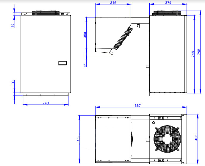 Моноблок СЕВЕР MGM 103 S - габаритные размеры Моноблок СЕВЕР MGM 103 S - габаритные размеры